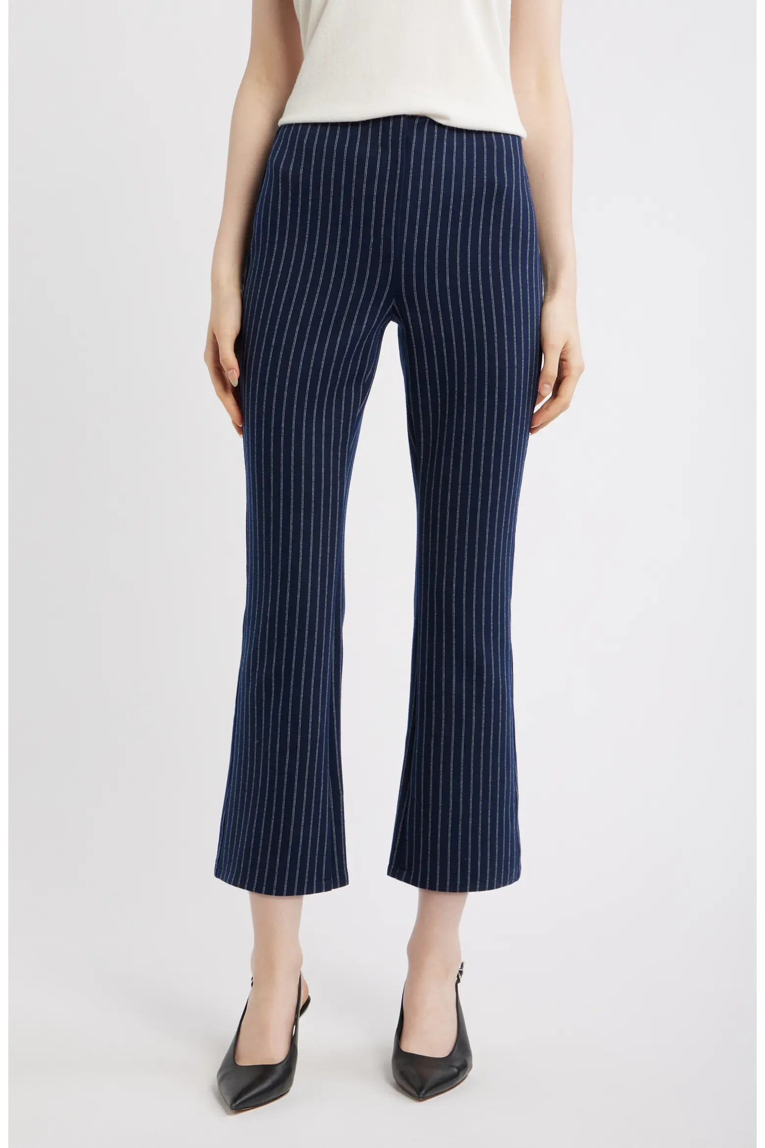 Pinstripe Crop Kick Flare Pants (Women) | Nordstrom | Nordstrom