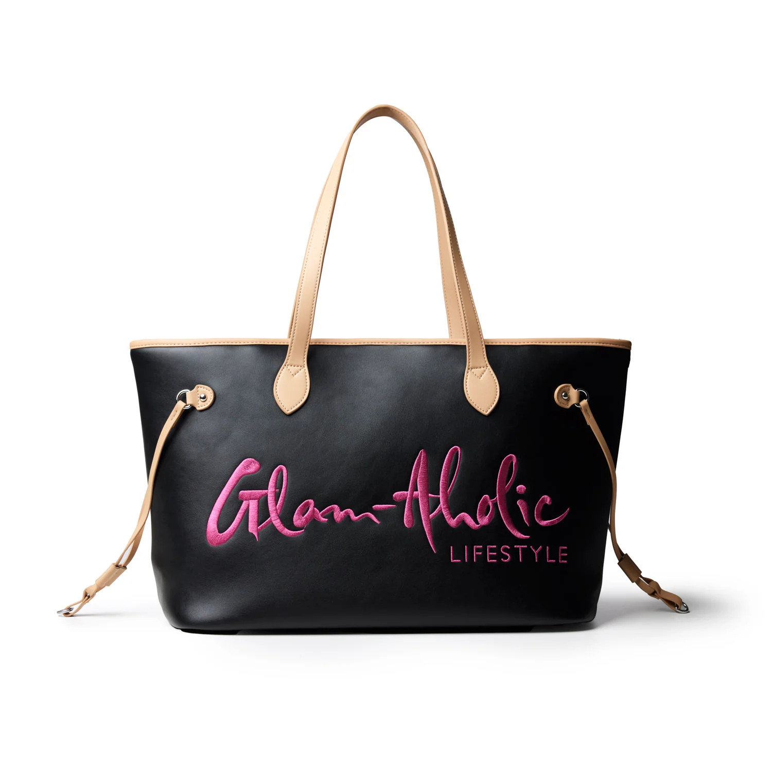 THE ORIGINAL GLAM TOTE - BLACK PINK | Glam-Aholic Lifestyle