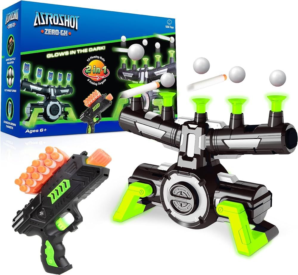 USA Toyz Astroshot Zero GX Glow in The Dark Shooting Games for Kids - Nerf Compatible Floating Ba... | Amazon (US)