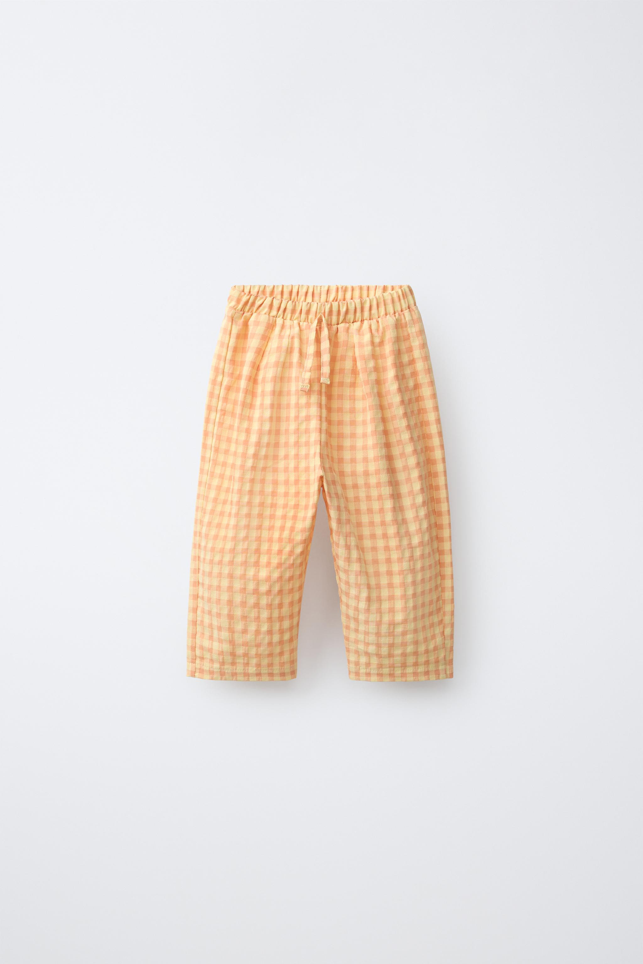 RELAXED GINGHAM PANTS | Zara US