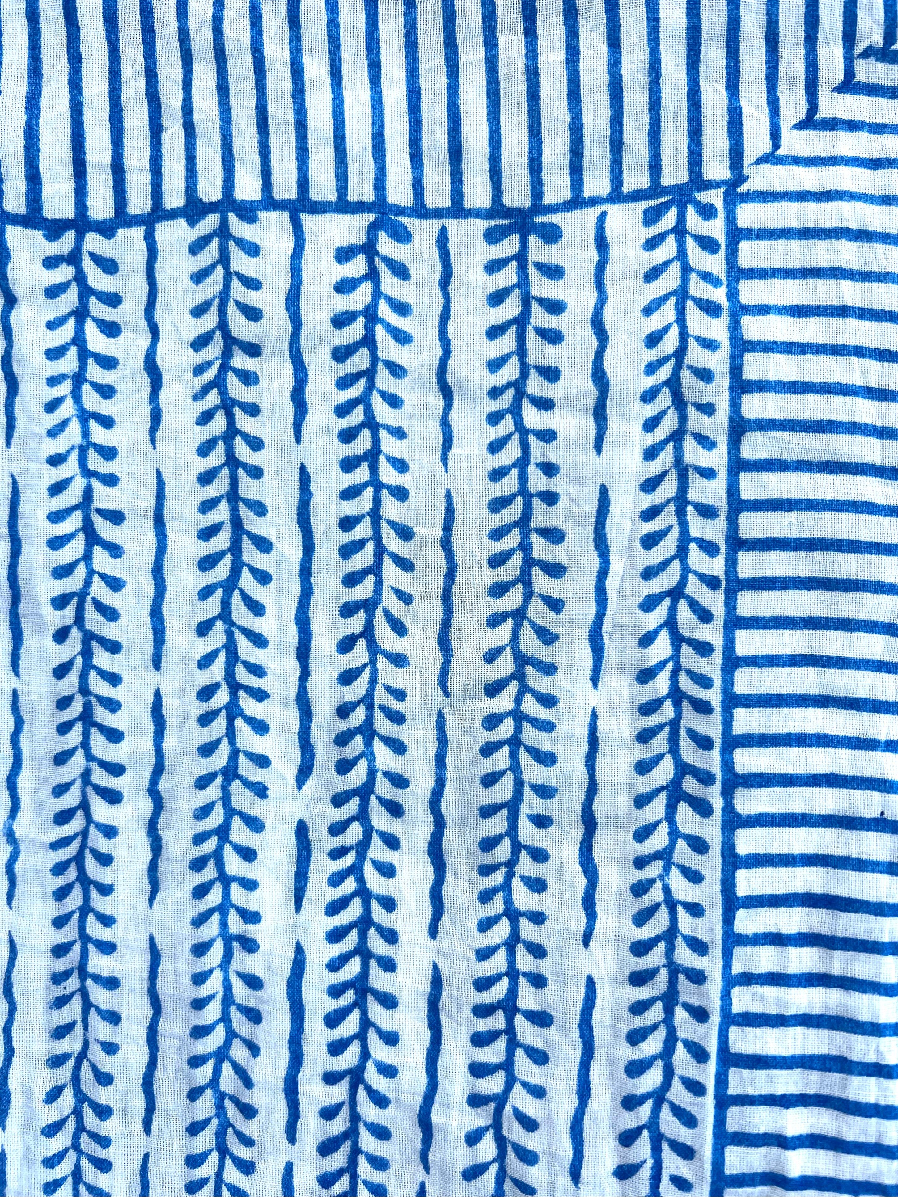 Running Vines Pareo in Egyptian Blue | Christina Dickson Home