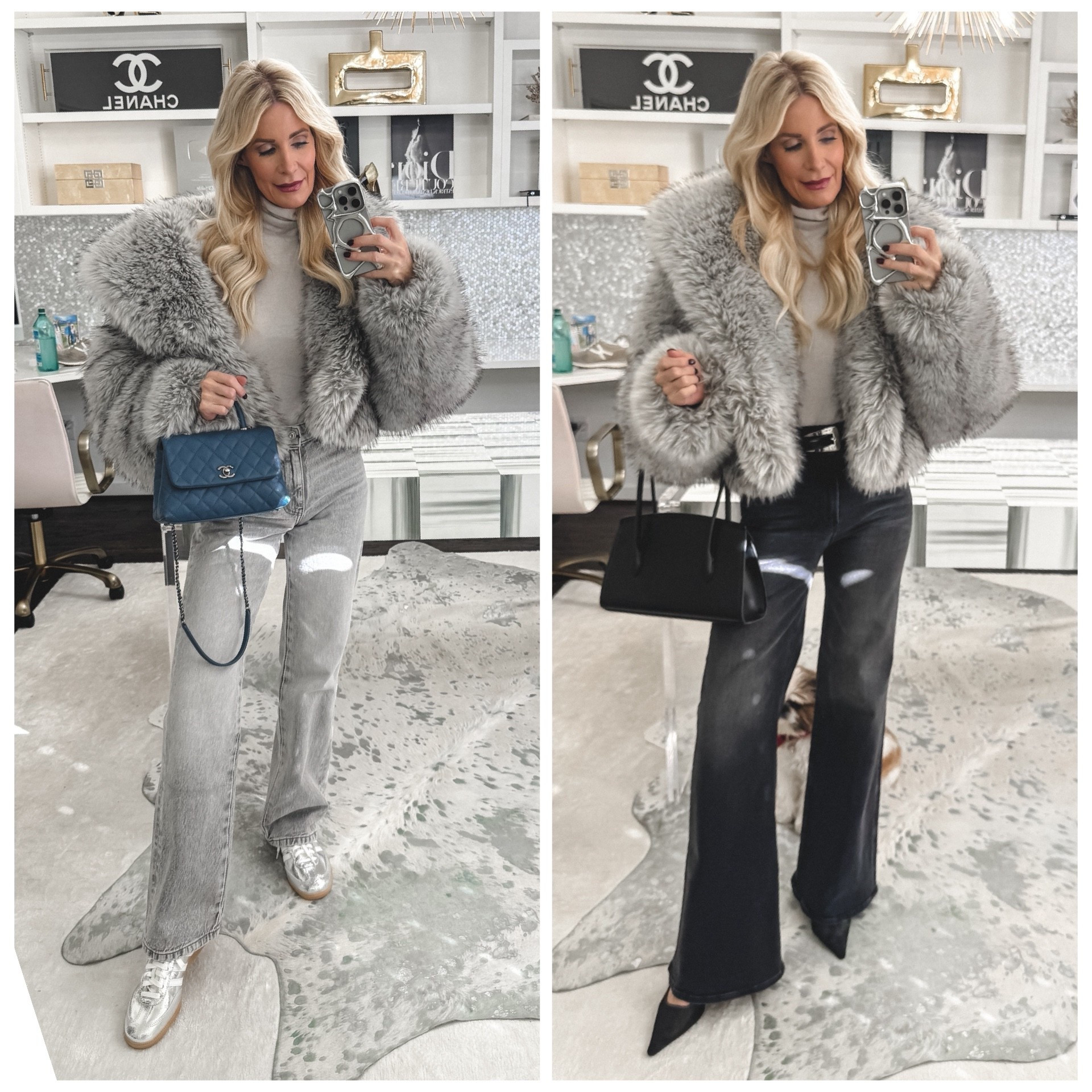 The one thing every stylish girl will be wearing in 2026….
A faux fur jacket. 🤍

This one is incredible — luxe, cozy, and instantly elevates any outfit. I styled it two different ways to show just how versatile it is:

✨ Look 1: Casual & Cool
Zara gray jeans + chic silver Adidas Sambas = the perfect daytime look for running errands while still looking polished and pulled together.

✨ Look 2: Elevated Night Out
My all-time favorite Mother jeans (also my #1 best-selling jeans on SoHeather.com) — high-waisted with a floor-skimming hem that gives you those model-esque legs — paired with a sleek pointy-toe mule for a dressier, nighttime vibe.

One jacket. Two totally different moods.
That’s the power of a great faux fur. 

How would you style this fabulous faux fur jacket — casual, dressy, or somewhere in between?



#LTKOver40 #LTKFindsUnder100 #LTKSeasonal