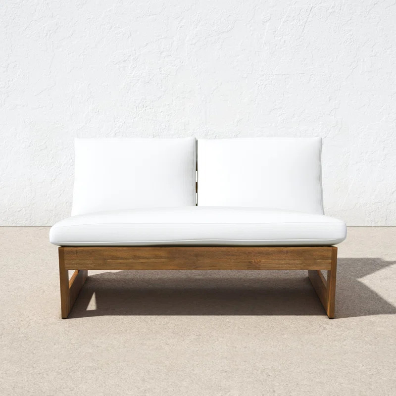 Louise 43'' Acacia Outdoor Sofa | Wayfair North America