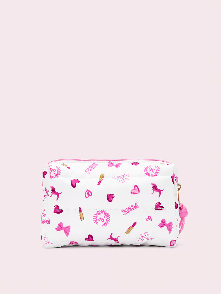 Buy PINK x LoveShackFancy Makeup Bag, Vs White Bisous - Order Cosmetic Cases online - PINK US | Victoria's Secret (US / CA )
