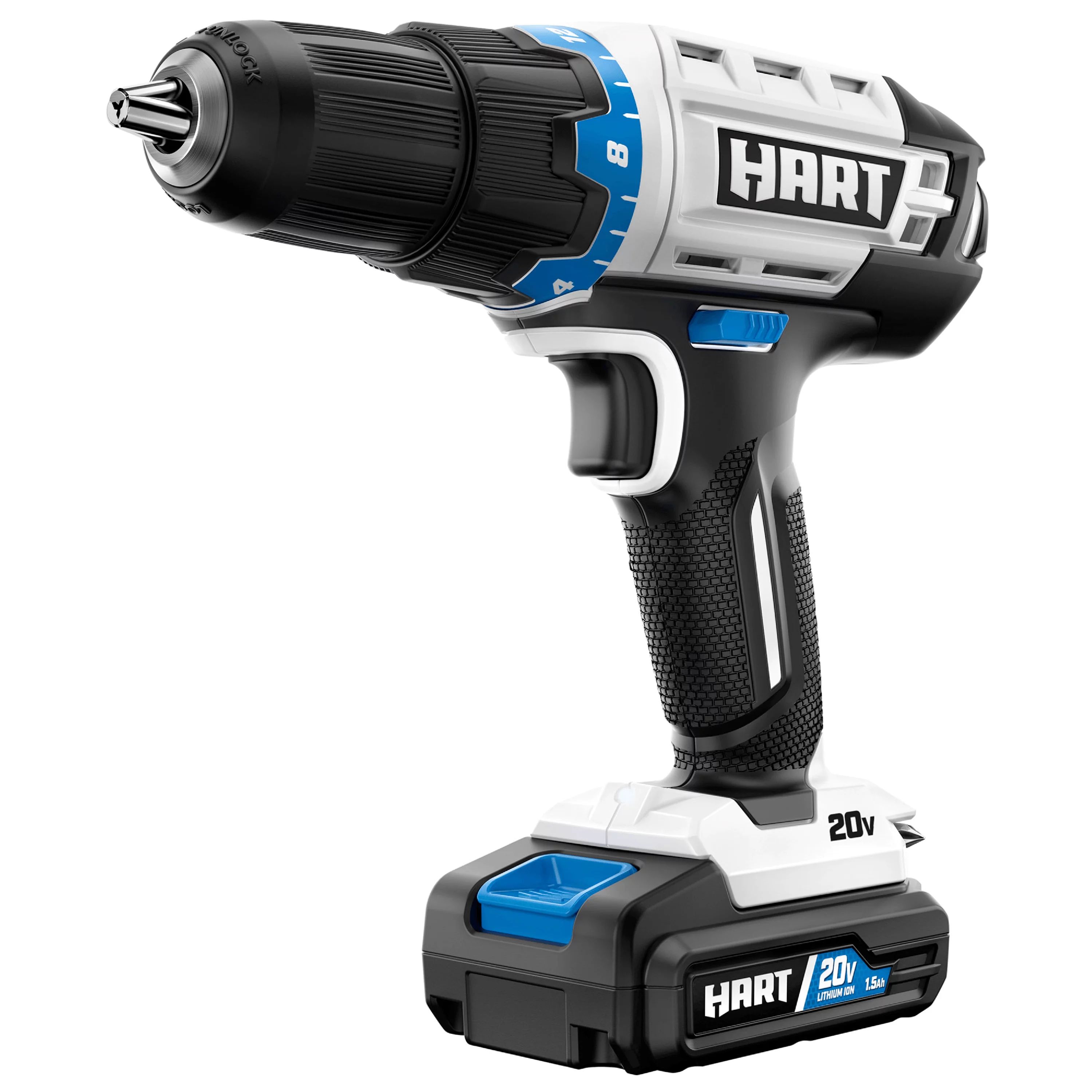 HART 20-Volt Cordless 1/2-inch Drill/Driver Kit (1) 1.5Ah Lithium-Ion Battery | Walmart (US)