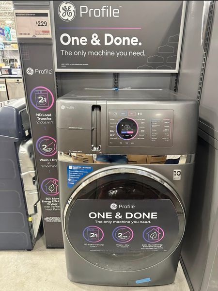 Take all my money!  Imagine all the water this would save someone if it automatically dries after washing.  No more forgetting the wash and clothes getting smelly and having to rewash. Game changer! 


GE appliances, Home Depot, one and done washer dryer combo 

#LTKhome #LTKFind