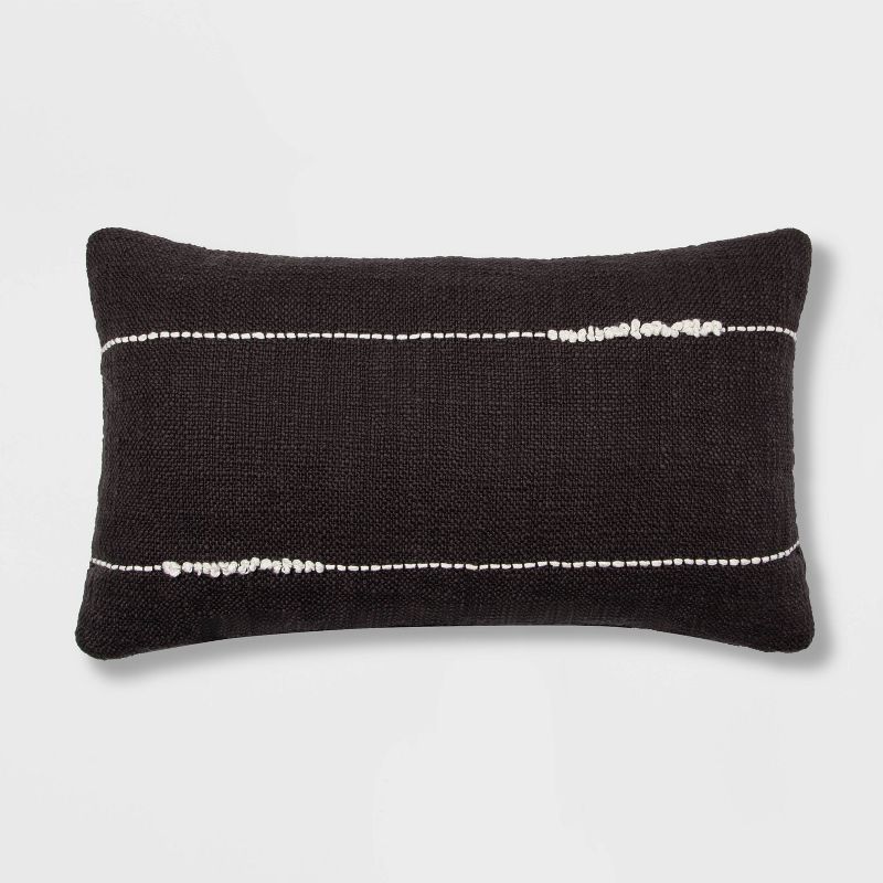 Embroidered Thin Line Lumbar Throw Pillow - Project 62™ | Target