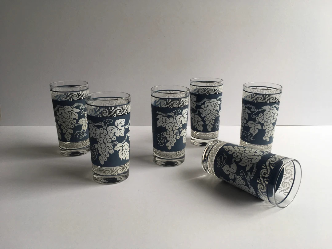 Mid Century Tumblers, Jeanette Grape. - Etsy | Etsy (US)