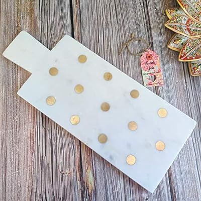 GAURI KOHLI Polka Marble Cheese Board (17.75"x7") | Amazon (US)