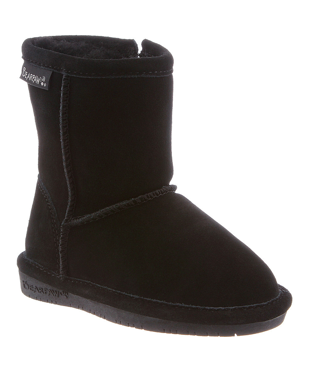 BEARPAW Casual boots BLACK - Black Emma Suede Boot - Kids | Zulily