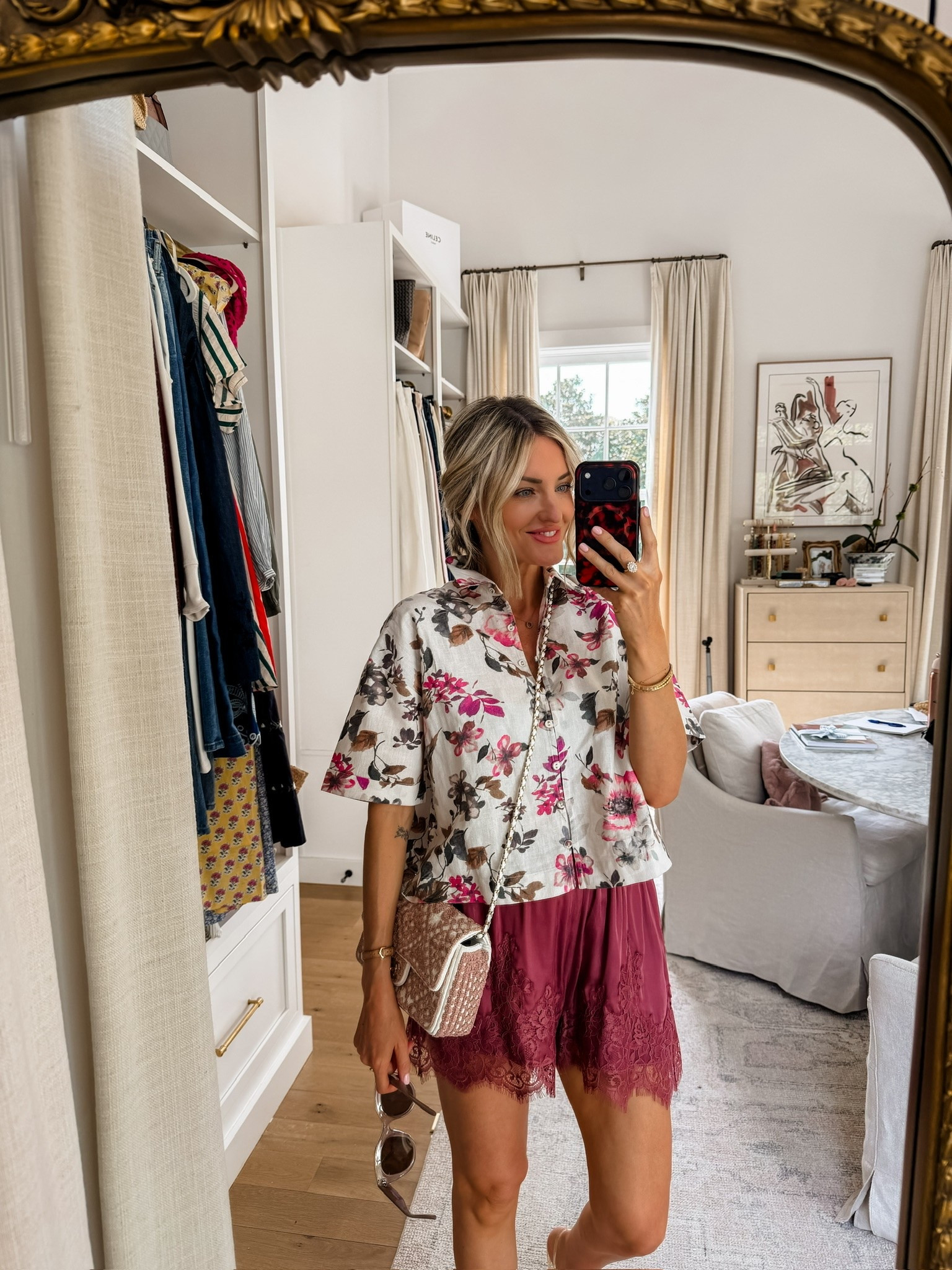 For the morning coffee run vacation that turns into a full day of events before you have the chance to change - this is your look! Wearing XS in the top & S in the shorts.

Loverly Grey, summer fashion, summer outfit ideas, Cleobella, silk shorts, satin shorts, Anthropologie

#LTKootd #LTKSeasonal