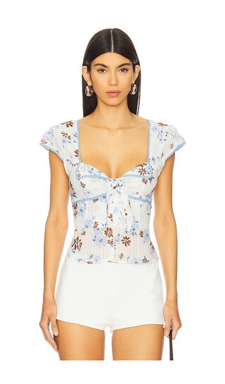 Call Me Baby Blouse in White Combo | Revolve Clothing (Global)