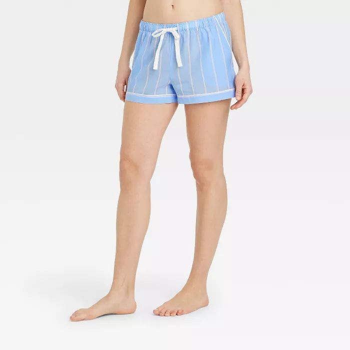 Women's Striped Simply Cool Pajama Shorts - Stars Above™ Blue | Target