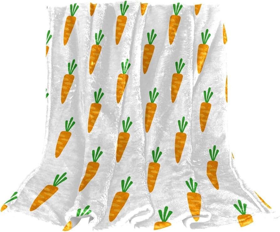 Carrot Flannel Blanket Ultra-Soft Cozy Plush Blanket Throw Blankets Couch Chair Living Room Air C... | Amazon (US)