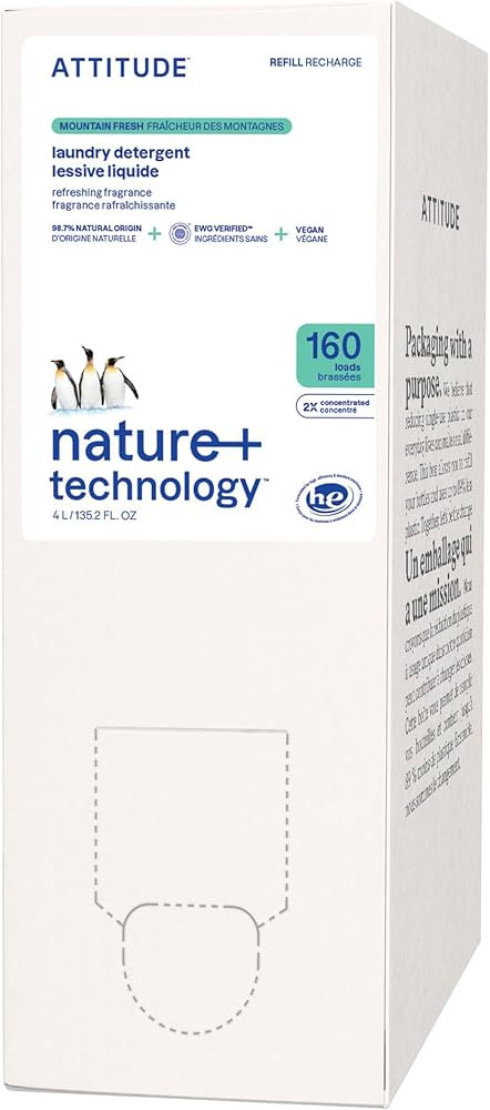 ATTITUDE Liquid Laundry Detergent, EWG Verified Laundry Soap, HE Compatible, Vegan and Plant Base... | Amazon (US)