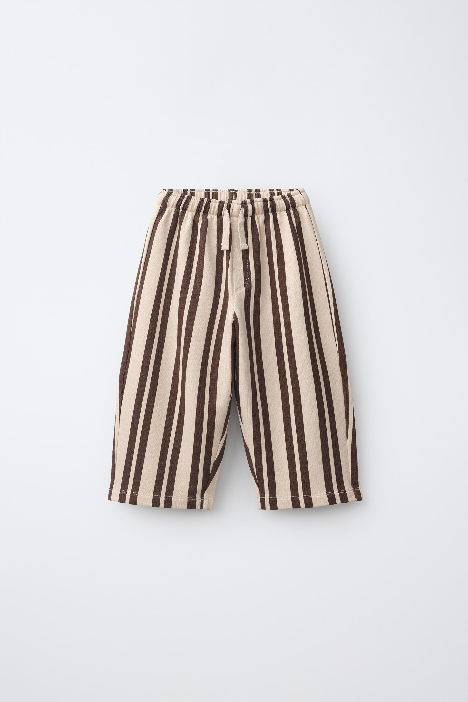 Zara - Striped Baggy Plush Pants - Brown - 3 Years (38,6 Inches) - Kids | Zara US