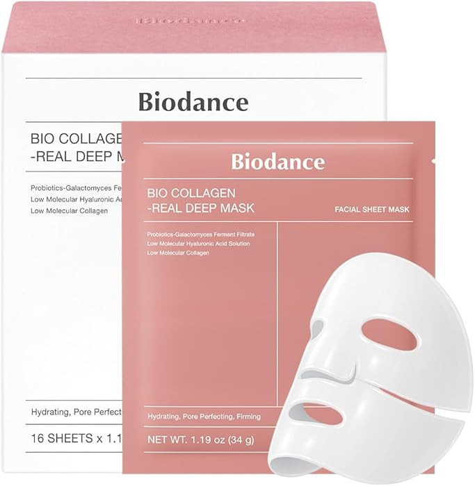 BIODANCE Bio-Collagen Real Deep Mask, Hydrating Overnight Hydrogel Mask, Pore Minimizing, Plumpin... | Amazon (US)