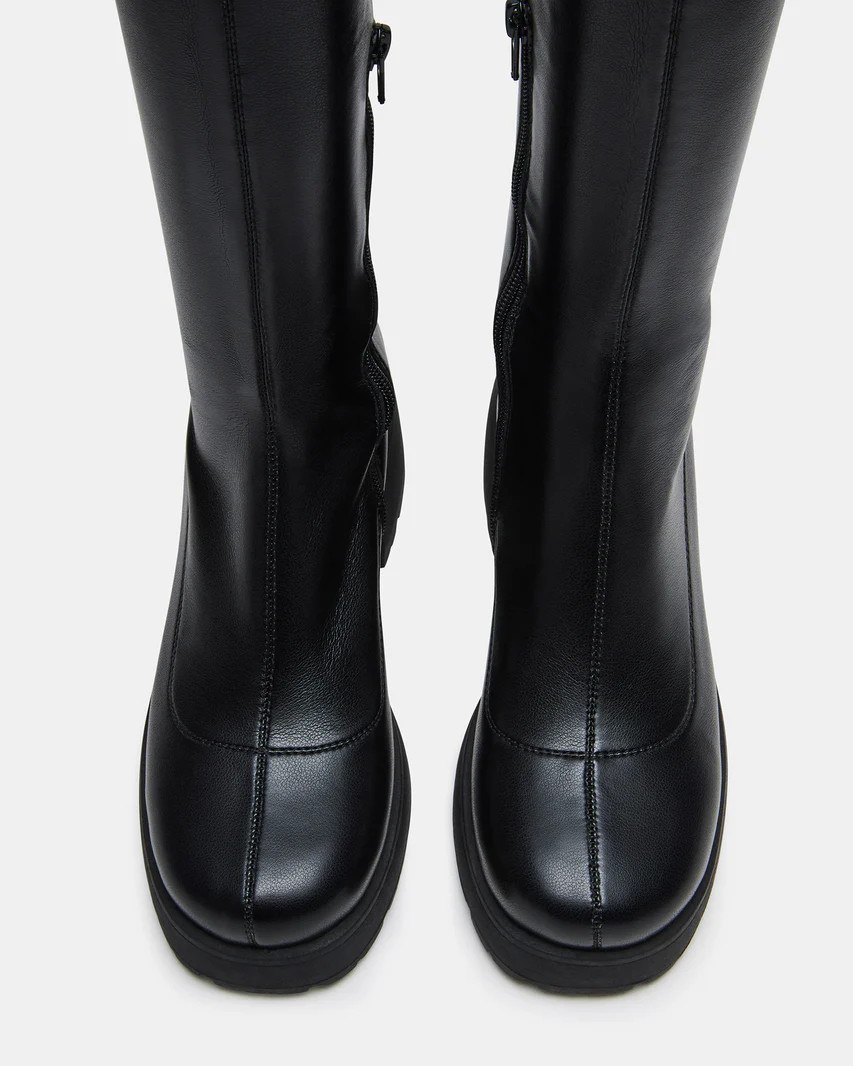 BLAKLEY Black Over-The-Knee Block Heel Boot | Women's Boots | Steve Madden (US)