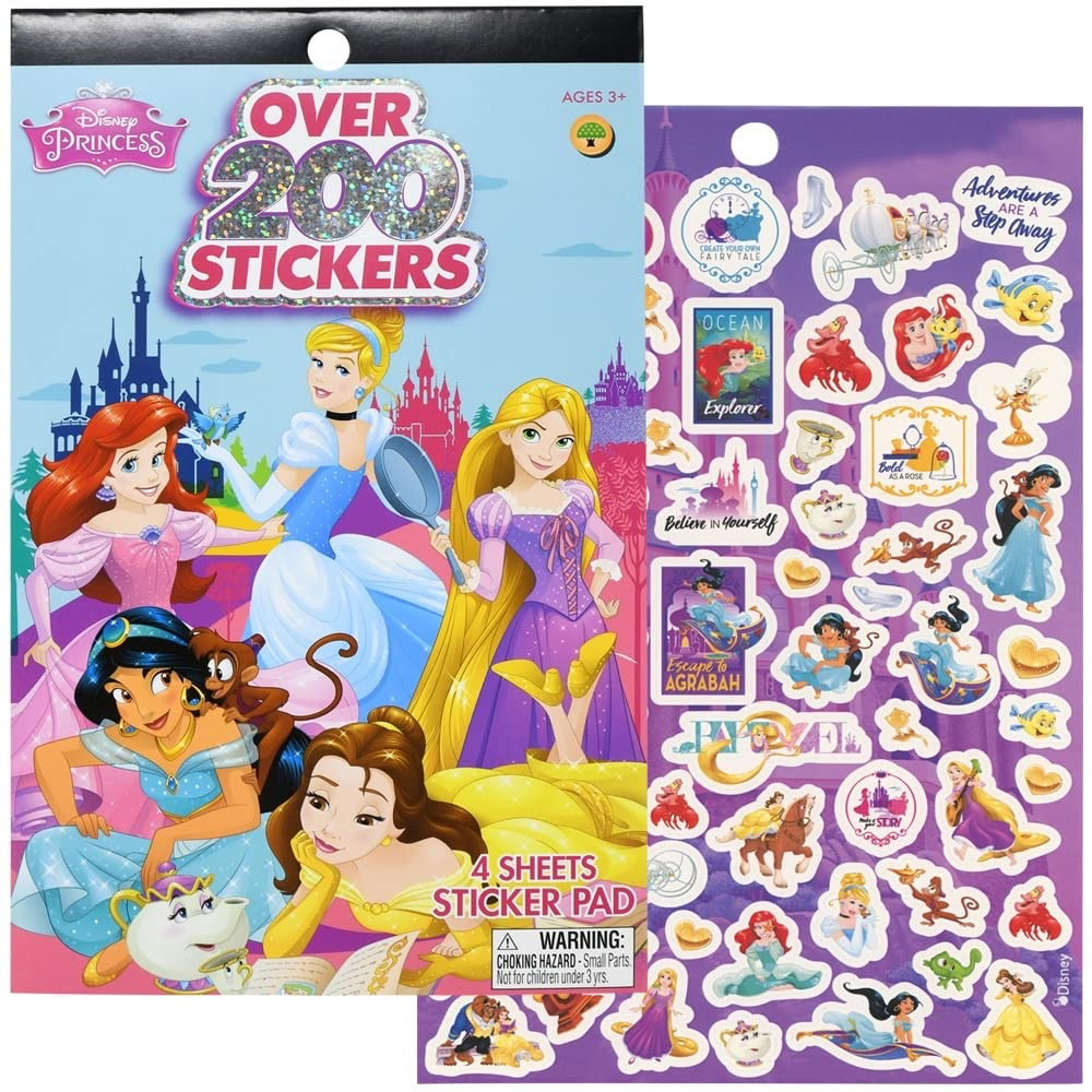 UPD Disney Princess Sticker Pad 200 + Stickers, Multi | Amazon (US)