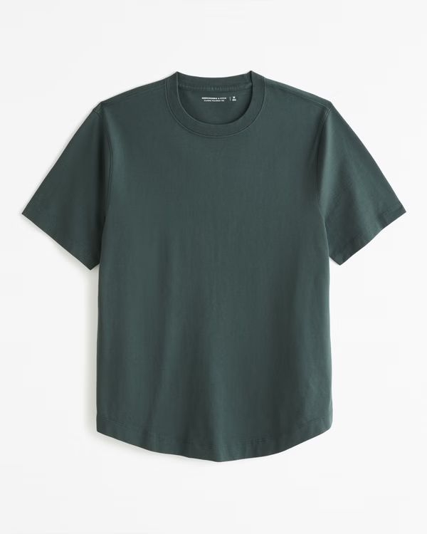 Men's Classic Polished Curved Hem Tee | Men's Tops | Abercrombie.com | Abercrombie & Fitch (US)