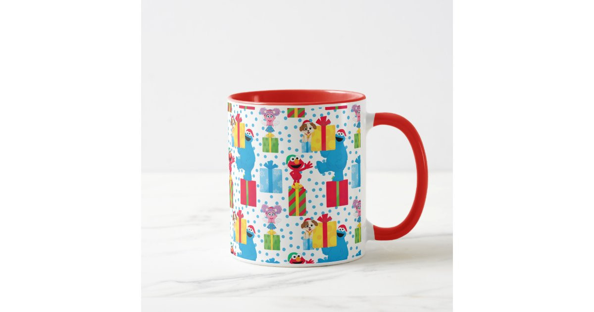 Sesame Street Christmas Presents Pattern Mug | Zazzle