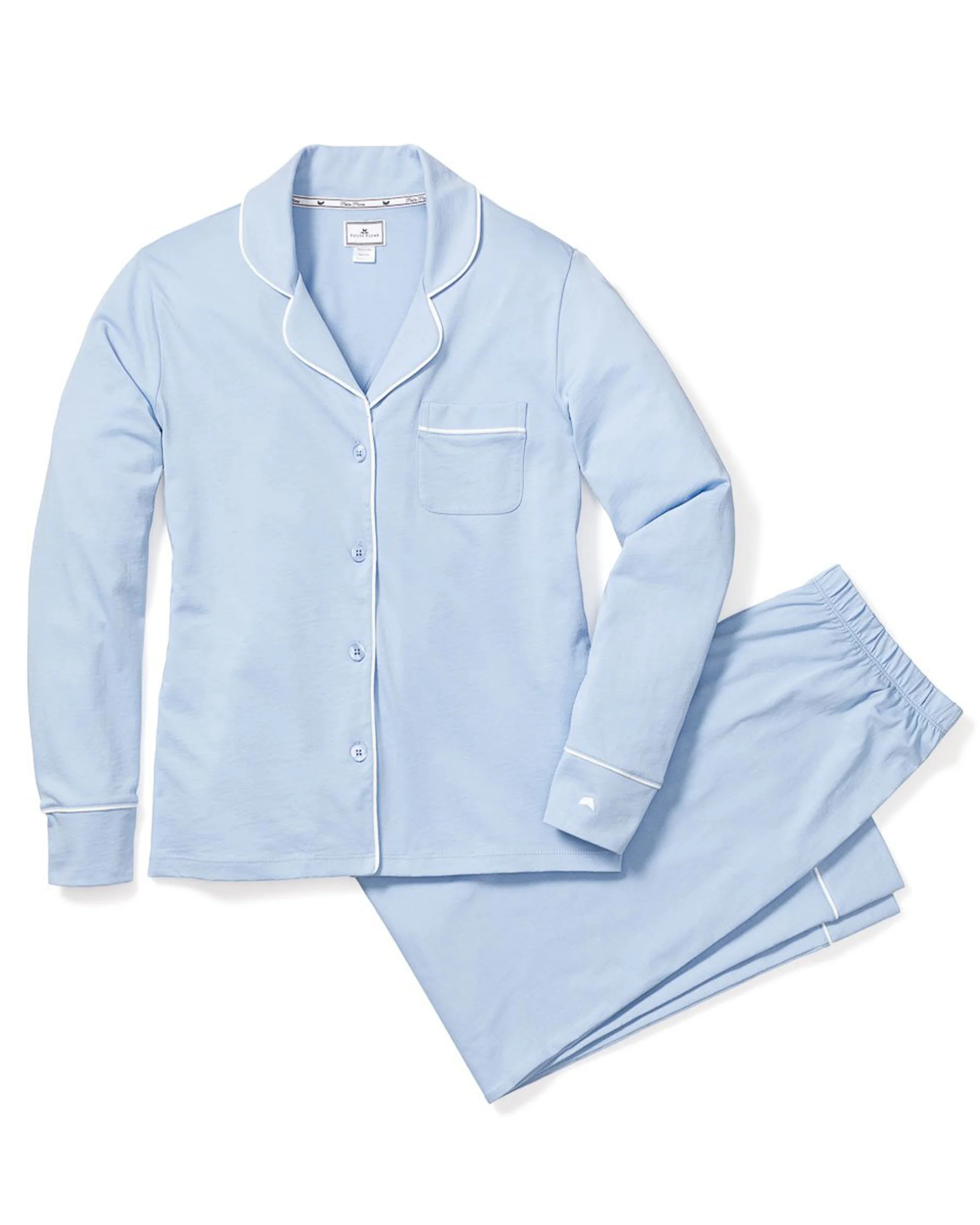 Women's Pima Pajama Set in Periwinkle | Petite Plume