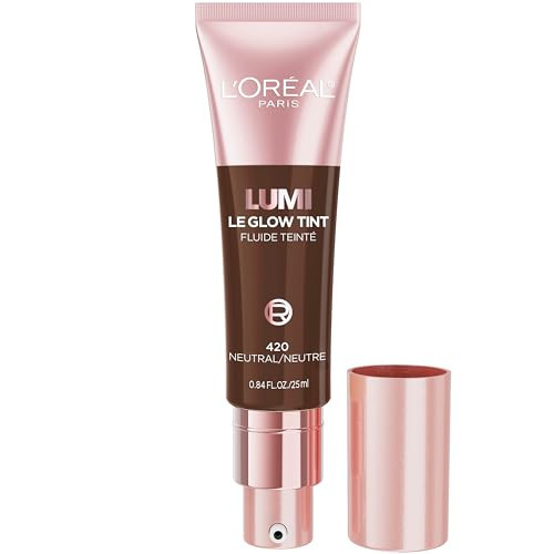 L'Oreal Paris Lumi Le Glow Skin Tint, Lightweight Water-Based Tinted Serum with Foundation-Like Coverage, Glow Illuminator, Neutral 420, 0.85 Fl Oz | Amazon (US)