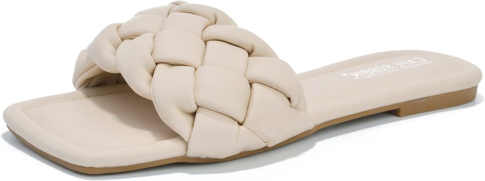 Cape Robbin Vagabond Sandals Women - Square Toe Sandals - Flat Braided Sandals for Women - Woven ... | Amazon (US)