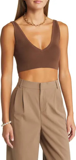 Ribbed V-Neck Bralette | Nordstrom