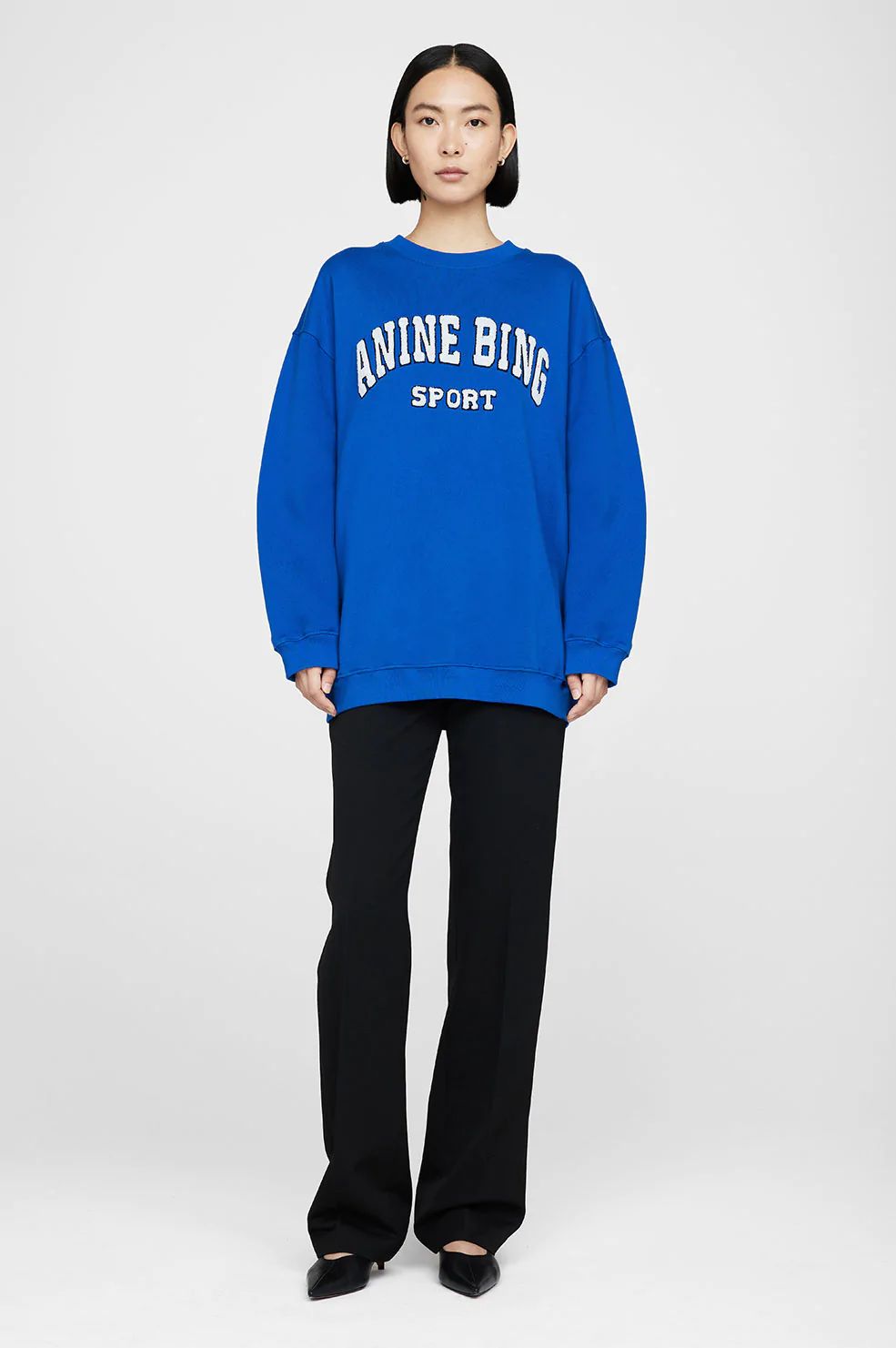 ANINE BING Tyler Sweatshirt in Electric Blue | Anine Bing