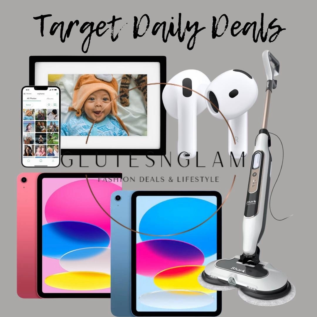 Target daily deals you don’t want to miss out on. Target Christmas Eve sales! Apple iPads, Apple earbuds, skylight digital photo frame, Shark Steam mop. Target 

#LTKSaleAlert #LTKFindsUnder100 #LTKSeasonal