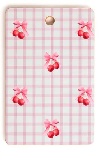 Deny Designs Cherries Cutting Board in Pink at Nordstrom Rack | Nordstrom Rack