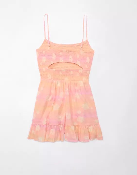 AE Smocked Cut-Out Romper | American Eagle Outfitters (US & CA)