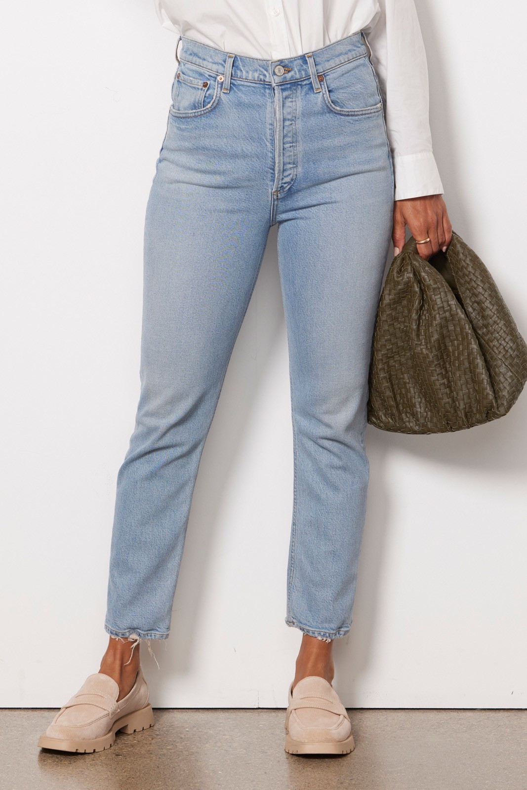 AGOLDE Riley High Rise Straight Crop Jean | EVEREVE | Evereve