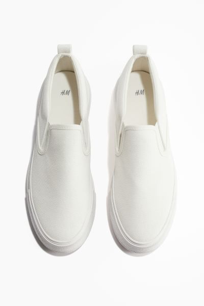 Slip-on Shoes - No heel - White - Ladies | H&M US | H&M (US + CA)