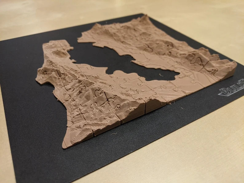 Topographical Puzzle of The SF Bay Area | Etsy (US)