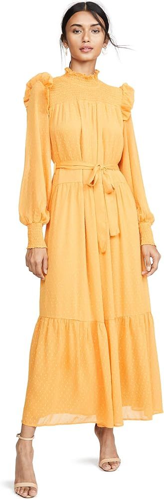 English Factory Women's Swiss Dot Smocked Maxi Dress | Amazon (US)