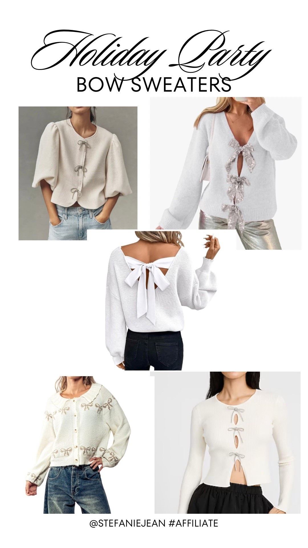 White holiday Christmas bow sweater 

#LTKCyberWeek #LTKHoliday #LTKSaleAlert