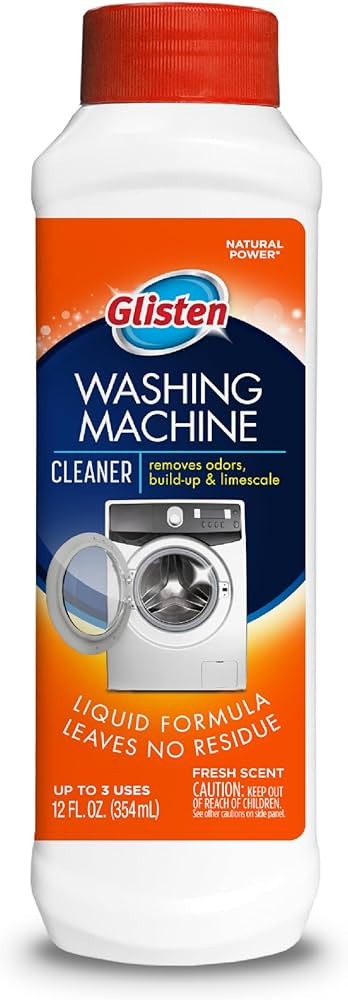 Glisten Washing Machine Cleaner, Helps Remove Odor, Buildup, and Limescale, Fresh Scent, 12 Ounce... | Amazon (US)