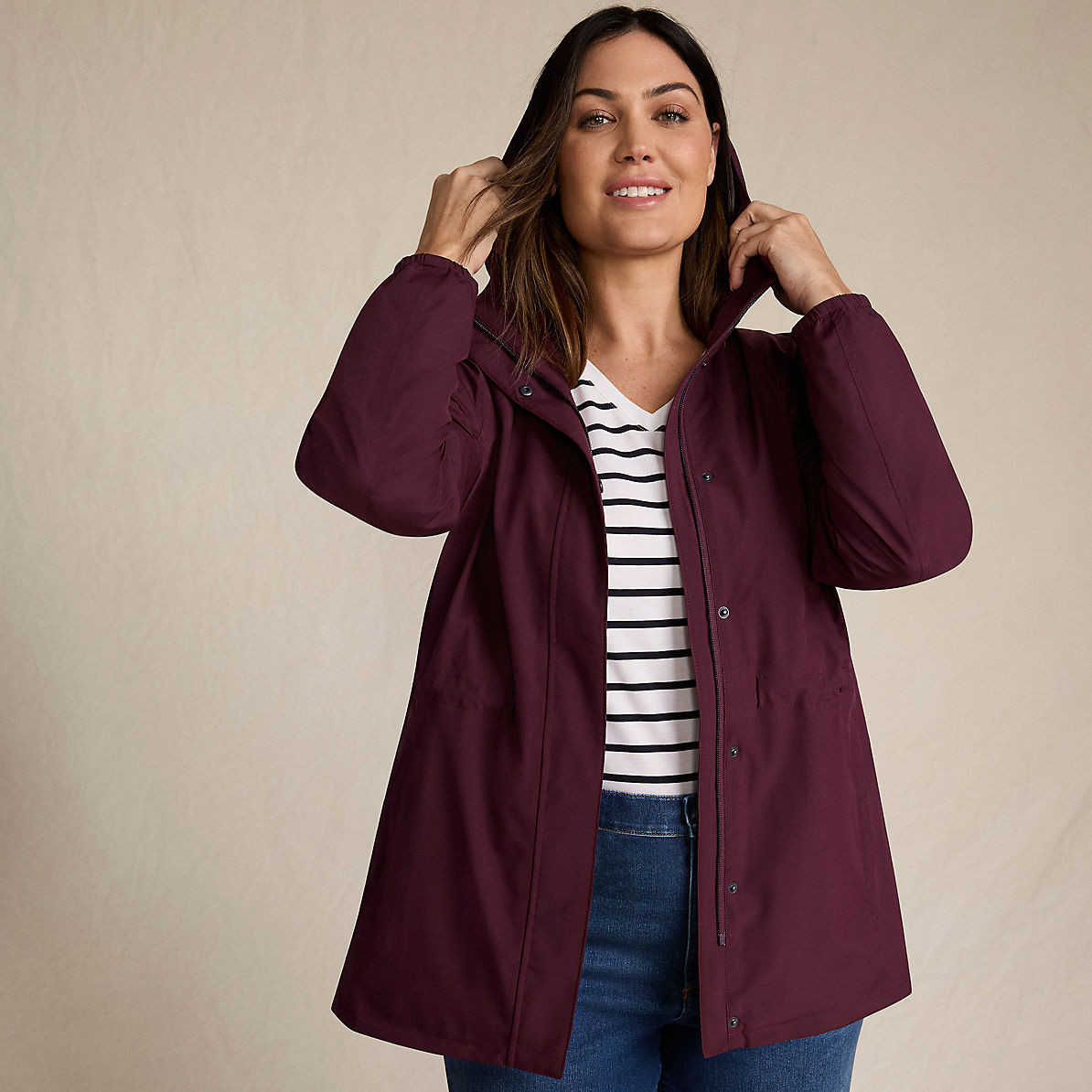 Women's Plus Size Squall Packable Waterproof Raincoat | Lands' End (US)