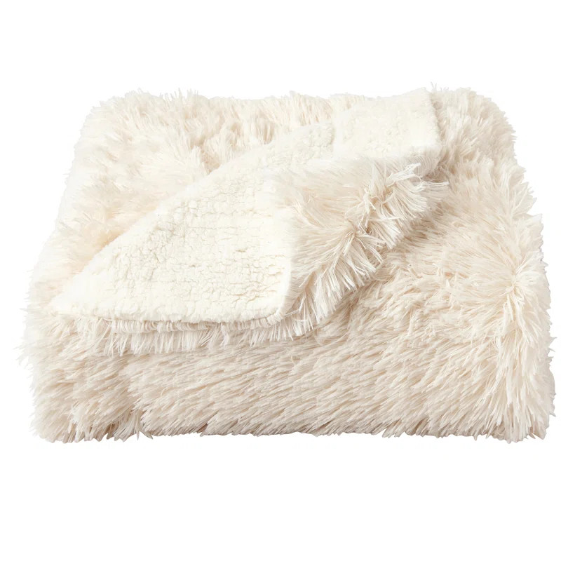 LHC Faux Fur Blanket- Hypoallergenic Faux Rabbit Fur Couch Throw for Sofas and Beds | Wayfair North America