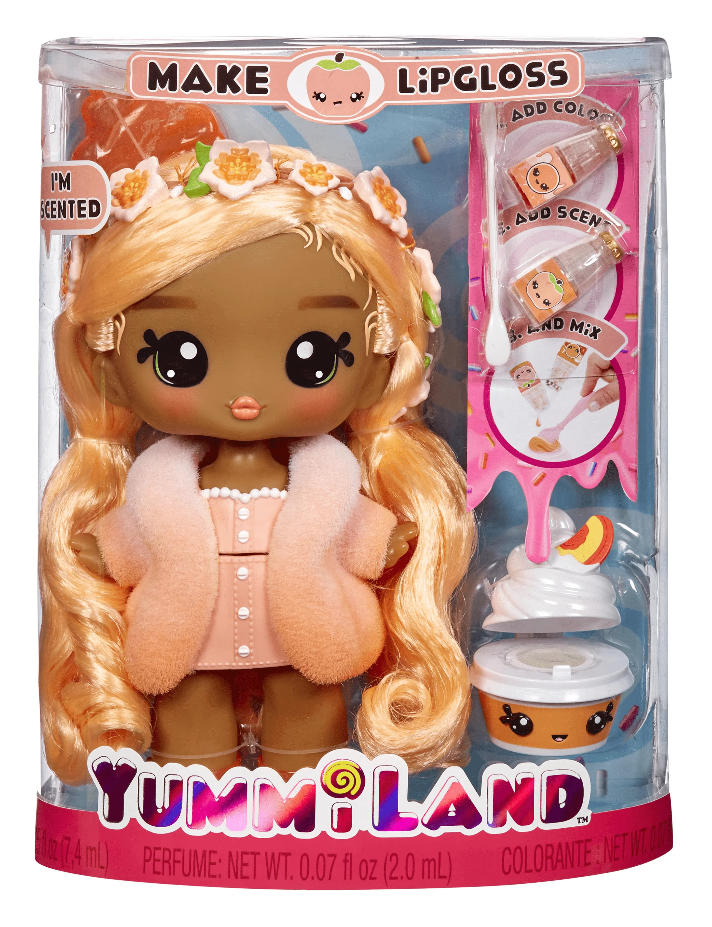 Yummiland Large Doll + Lipgloss Pet- Piper Peach, Ages 4+ | Walmart (US)