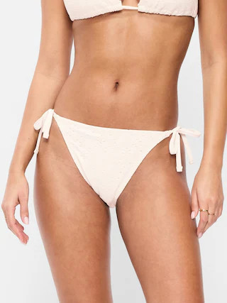 Eyelet String Bikini Swim Bottoms | Old Navy (US)