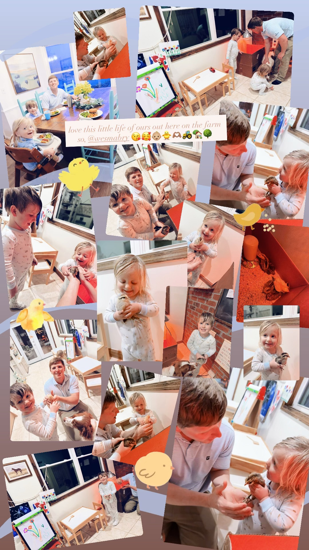 love this little life of ours out here on the farm so, @wesmabry 😘🥰👶🏼🐥🫶🏽🚜🏡🌳