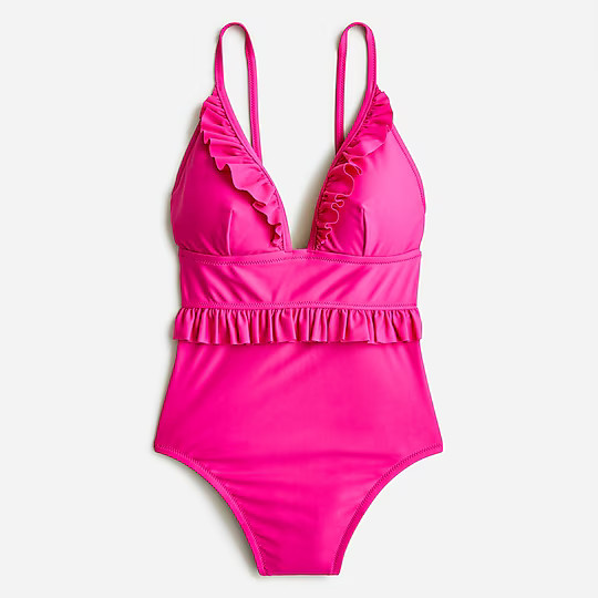 Ruffle plunge one-pieceItem BC107 
 Reviews
 
 
 
 
 
64 Reviews 
 
 |
 
 
Write a Review 
 
 
 
... | J. Crew US