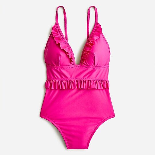 Ruffle plunge one-pieceItem BC107 
 Reviews
 
 
 
 
 
64 Reviews 
 
 |
 
 
Write a Review 
 
 
 
... | J.Crew US