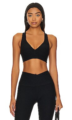 Beyond Yoga Spacedye Lift Your Spirits Sports Bra in Darkest Night from Revolve.com | Revolve Clothing (Global)
