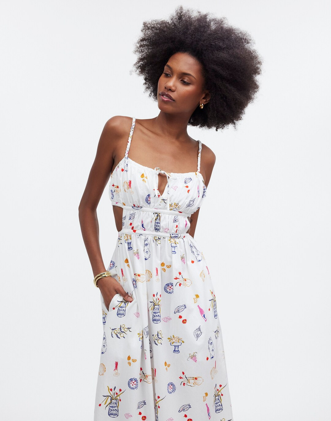 Madewell x Lisa Says Gah! Cutout Midi Dress | Madewell