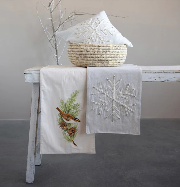Snowflake Table Runner | Pepper + Vetiver
