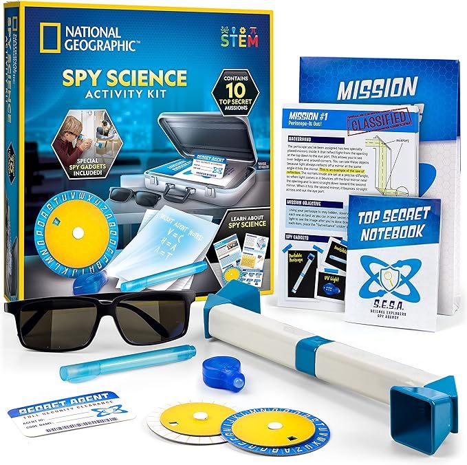 NATIONAL GEOGRAPHIC Spy Science Kit - Kids Activity Set, Complete 10 Secret Spy Missions with Gad... | Amazon (US)